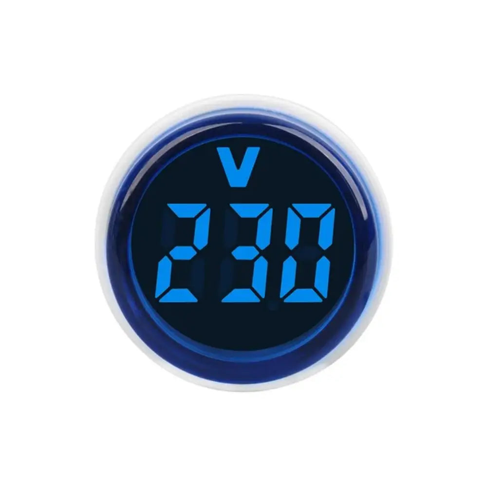 Digital Current and Voltage Ammeter, Circular LED Display, EU Plug, Digital LED Display, Electrical Instruments