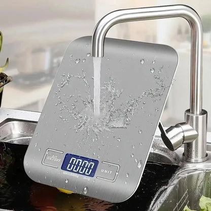 Electronic Digital Kitchen Scale  LED Display 10kg 5kg/1g Stainless Steel Panel Scales Home Jewelry Food Snacks Weighing Tools