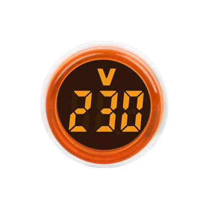 Digital Current and Voltage Ammeter, Circular LED Display, EU Plug, Digital LED Display, Electrical Instruments
